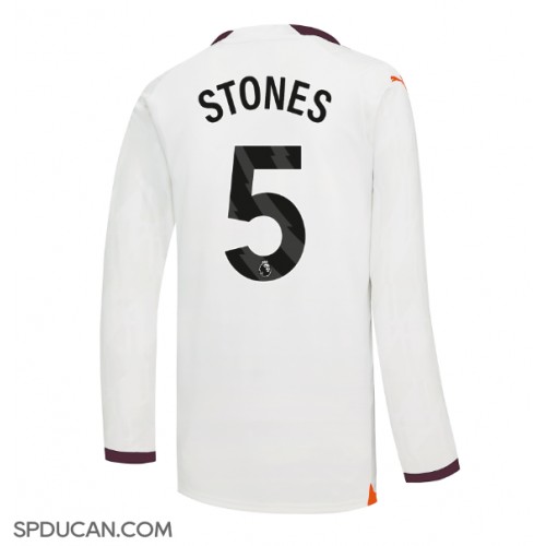 Muški Nogometni Dres Manchester City John Stones #5 Gostujuci 2023-24 Dugi Rukav